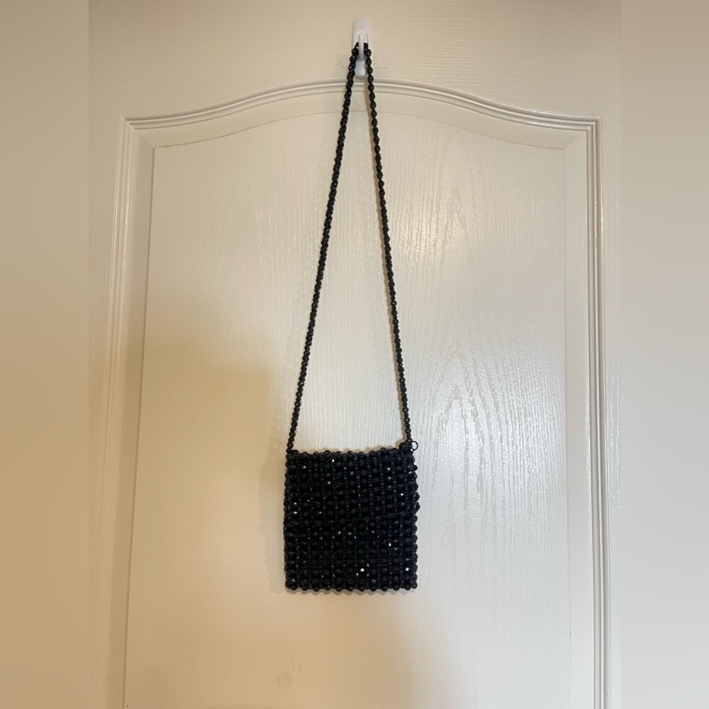 Express black beaded mesh bag​​​​​​​​​